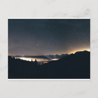 Meer van Thun, Zwitserland en Starry Sky Briefkaart