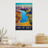  Meer van Thun Zwitserland Reis Poster (Keuken)