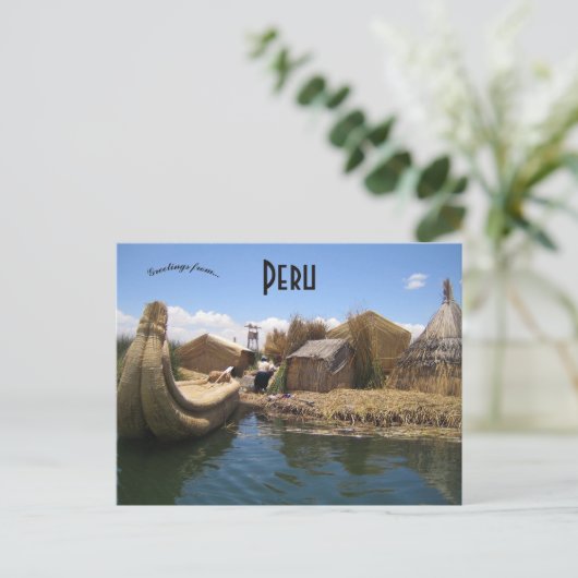 Meer van Titicaca Peru Briefkaart (Staand voorkant)