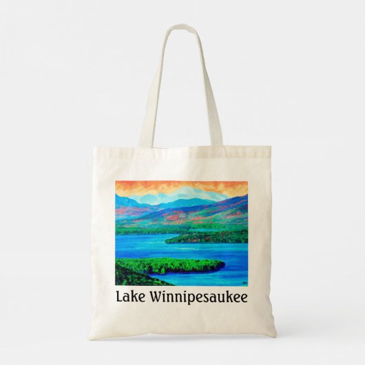 Meer van Winnipesaukee Canvas tas (Achterkant)
