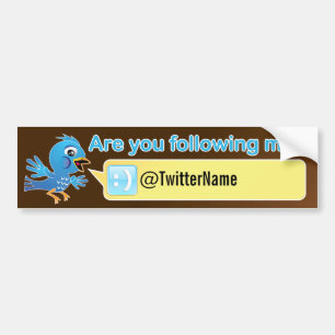 Meer volgers. Twitter Bumpersticker
