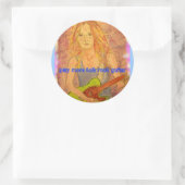 meer volksgitaar ronde sticker (Tas)