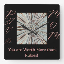 Meer waard dan een Rubies Square wandklok