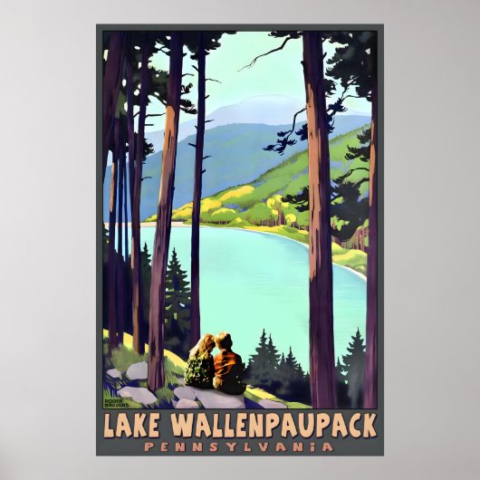 Meer Wallenpaupack Pennsylvania Poconos Reizen Poster (Voorkant)