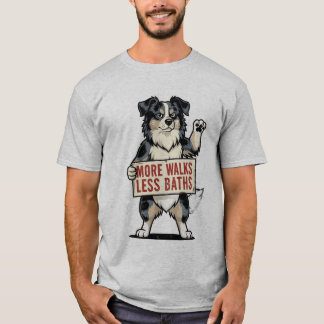 Meer Wandelen Minder Baden Hond Shirt