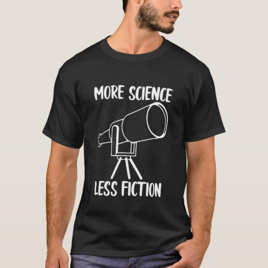 Meer wetenschap minder fictie t-shirt (Voorkant)