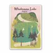 meer windermere Reisposter Sticker (Voorkant)