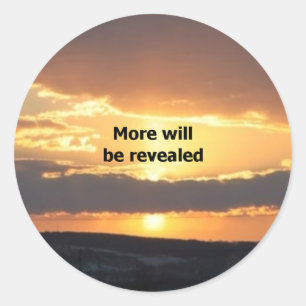 Meer zal worden onthuld ronde sticker