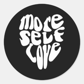 Meer Zelf Liefde Woorden Op Rug Positieve Esthetis Ronde Sticker