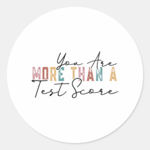 meer zijn dan een testscore Koele testdag t Ronde Sticker