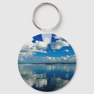 Meer zomermiddag sleutelhanger