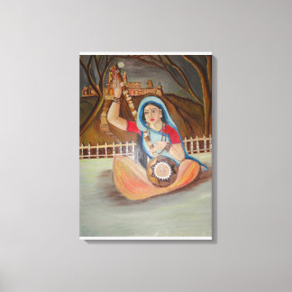 Meera Bai Oil schilderij op canvas