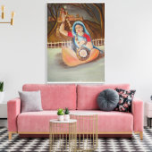 Meera Bai Peinture à l'huile sur toile (Insitu(Salon))