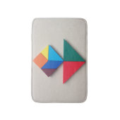Meerbloemige bloem Tangram Badmat (Voorkant Verticaal)
