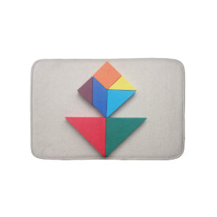 Meerbloemige bloem Tangram Badmat