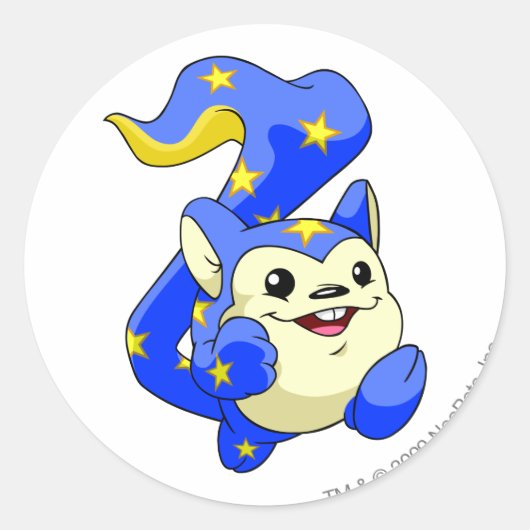Meerca Starry Ronde Sticker (Voorkant)
