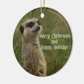 Meercat Merry Christmas Ornament (Links)
