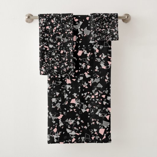 Meerdechips met abstracte textuur bad handdoek (Insitu)