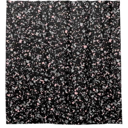 Meerdechips met abstracte textuur douchegordijn (Voorkant)