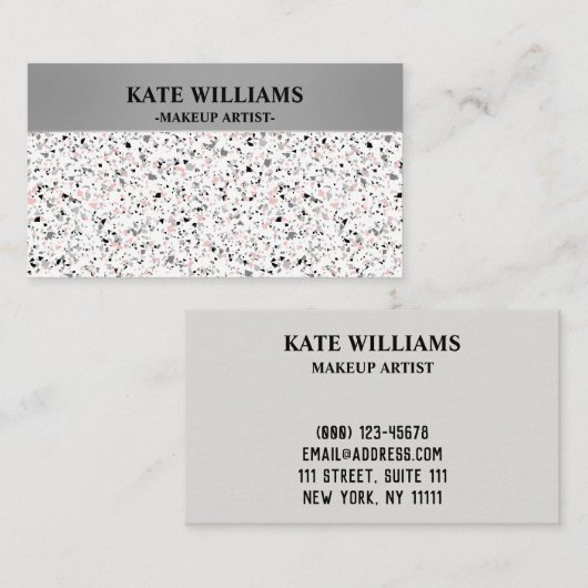 Meerdechips met abstracte textuur visitekaartje (Voorkant / Achterkant)