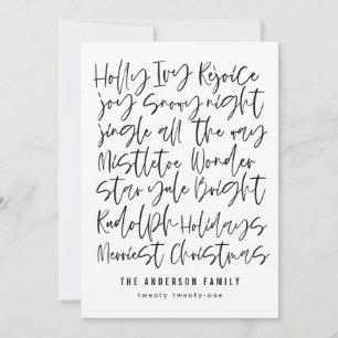 Meerdehandgetekende kerst voor typografie