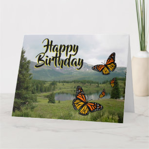 Meerdenmeer monarch Butterflies Birthday Card Kaart