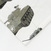Meerdere Amerikaanse WW2-tanks en gepantserde voer Fleece Deken (Hoek)