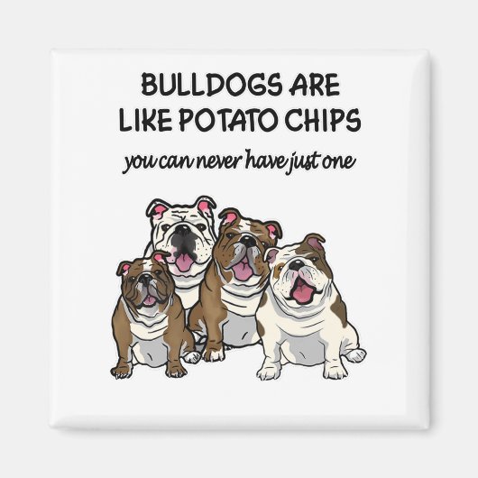 Meerdere EBD Bulldogs Foster Fail Magneet (Voorkant)