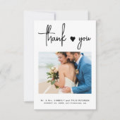 Meerdere foto moderne bruiloft bedankkaart (Voorkant)