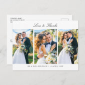 Meerdere foto script bruiloft dank je kaart (Voorkant / Achterkant)