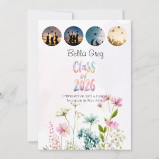 Meerdere foto's Afstudeeraankondiging klas van 202 Kaart