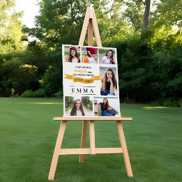 Meerdere foto's Blijf schijnen Citaat Afstudeerfot Perfect Poster