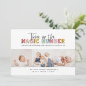 Meerdere foto's: drie kinderen aankondiging (Staand voorkant)