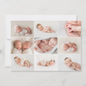 Meerdere foto's met dubbele geboorte aankondiging (Achterkant)
