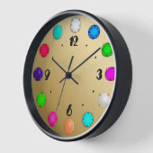 Meerdere gekleurde edelstenen op geborsteld goud o (Hoek)