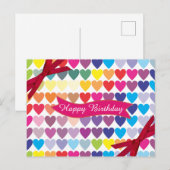 Meerdere harten briefkaart (Voorkant / Achterkant)