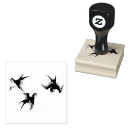 Meerdere japanse vogels rubberstempel