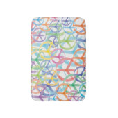 Meerdere kleuren van Vredessymbolen Badmat (Voorkant Verticaal)