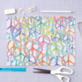 Meerdere kleuren van vredessymbolen tissuepapier (Craft)