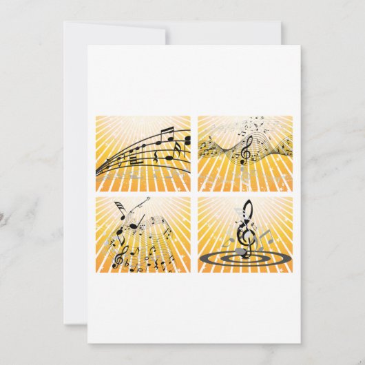 Meerdere Muzieknoten Kaart (Voorkant)