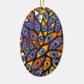 Meerdere ogen keramisch ornament (Links)