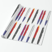 Meerdere pennen cadeaupapier (Uitgerold)