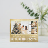 Meerdere Prettige feestdagen Gold-budgetkaarten (Staand voorkant)