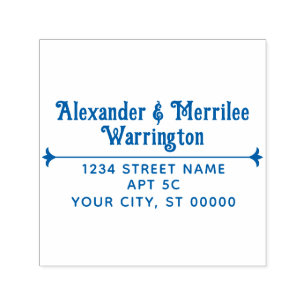 Meerdere regelnamen, retouradres met scheidingstek  zelfinktende stempel