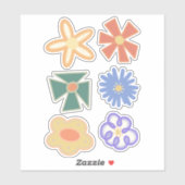 Meerdere regenboog boho bloem bloemensixpack sticker (Vel)
