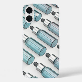 Meerdere rijen glazen druppelflessen iPhone 16 plus hoesje