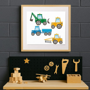 Meerdere tractoren poster