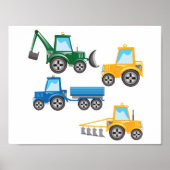 Meerdere tractoren poster (Voorkant)