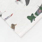 Meerdere WW2-vliegtuigpatronen Fleece Deken (Hoek)