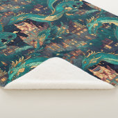 Meerderlijke Blauwgroen dragons en dorp Sherpa Deken (3/4)